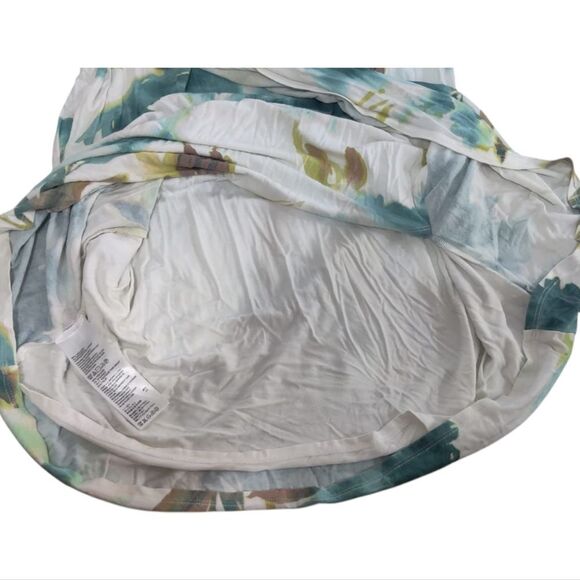 Tommy Bahama Blue Green and Yellow High Low Faux Wrap Dress Size M - Picture 7 of 11